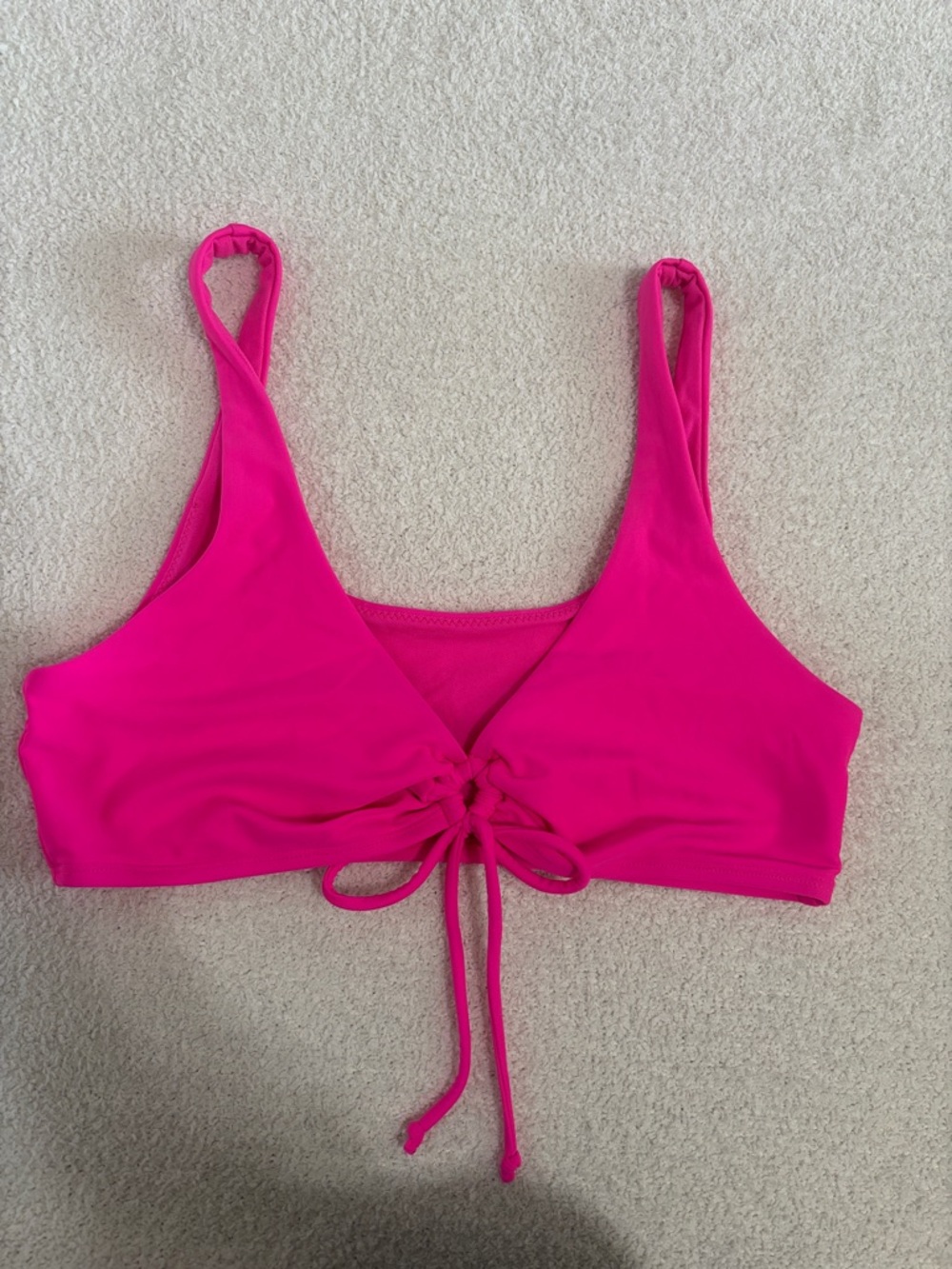 Body Glove Neon Pink Bikini Top with Tie Detail